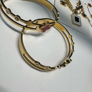 Gold and Red Women's Bracelet Set